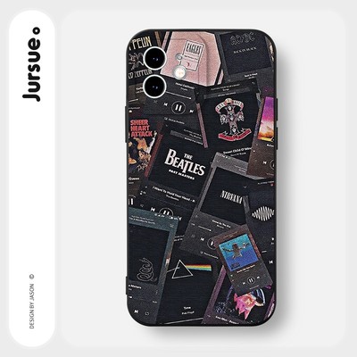 Ốp lưng JURSUE dẻo chống bẩn hình độc lạ ngầu đen nam Cho iPhone 17 16 15 14 13 12 11 Pro Max SE 2020 X XR XS ip 8 7 Plus Y2827