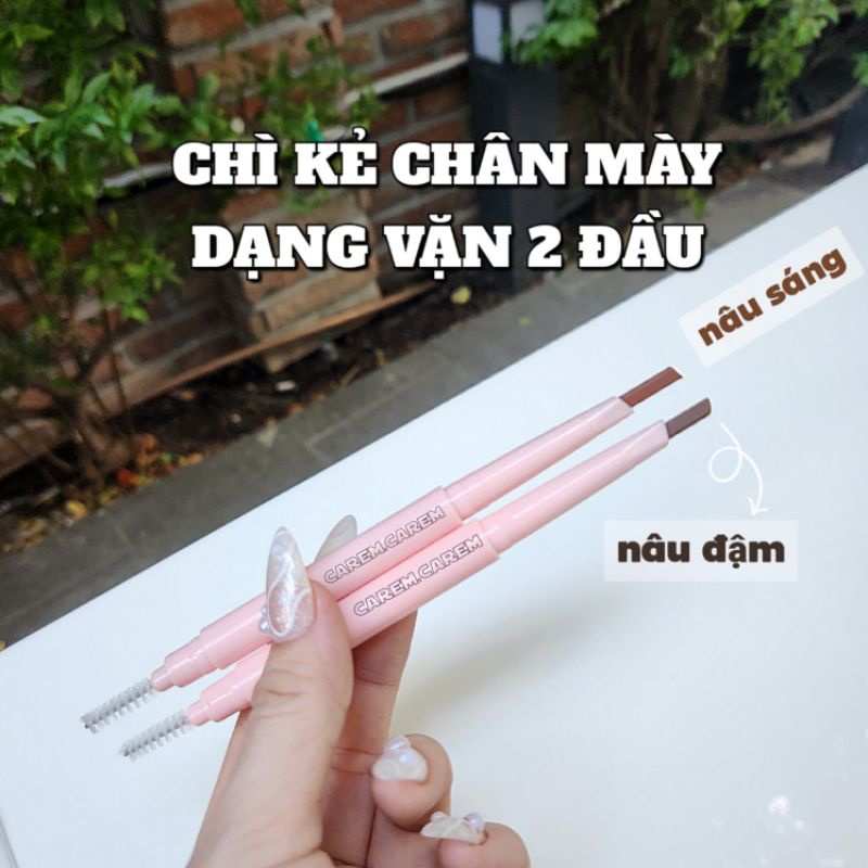 Chì kẻ lông mày chân mày 2 đầu tiện dụng carem.carem