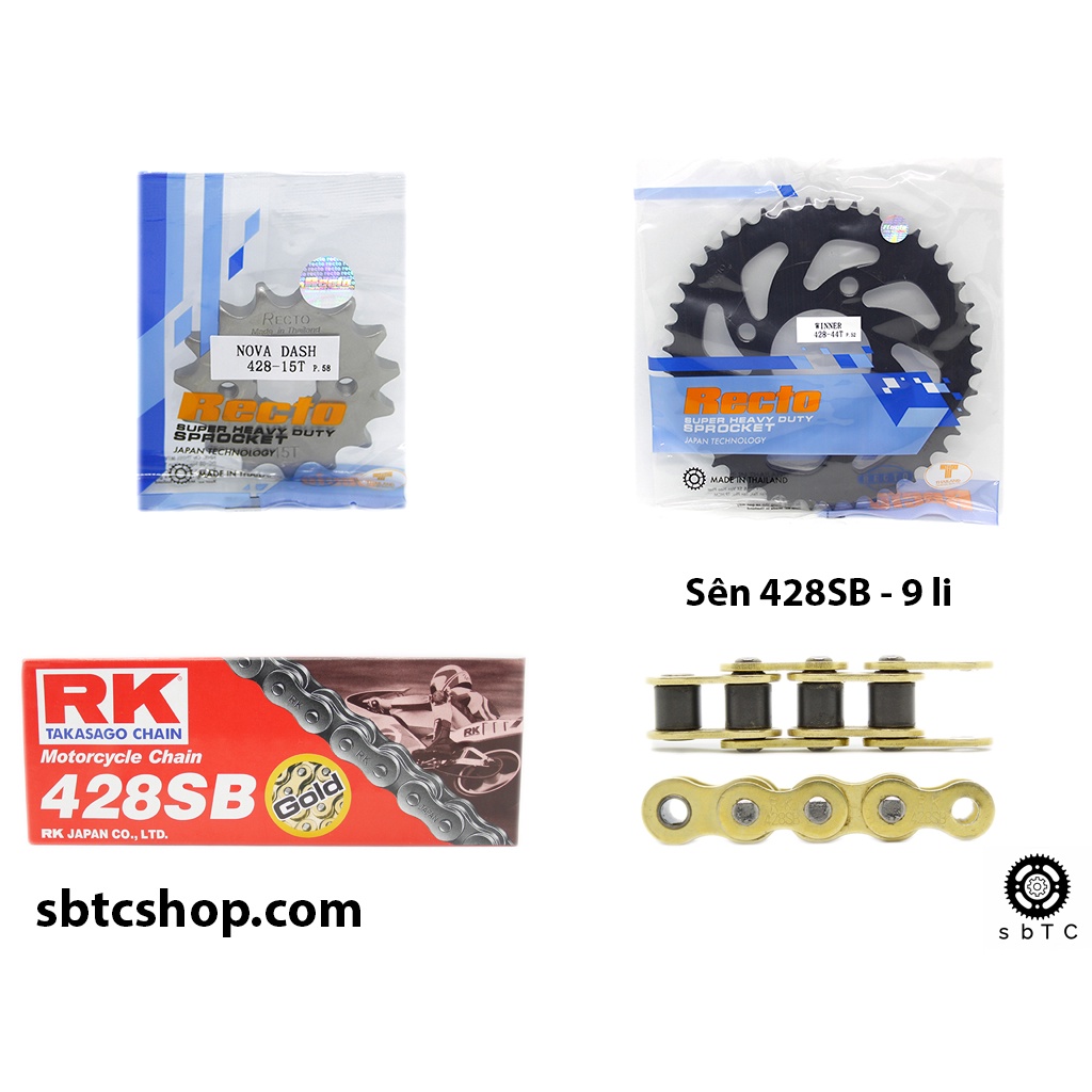 NSD Nhông dĩa RECTO sên RK vàng Winner Sonic chính hãng