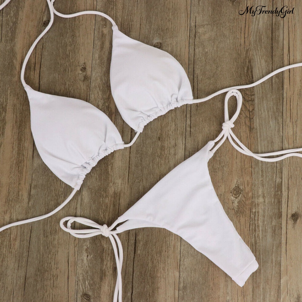 Bộ Bikini 2 Mảnh Màu Sắc Thời Trang Quyến Rũ Cho Nữ