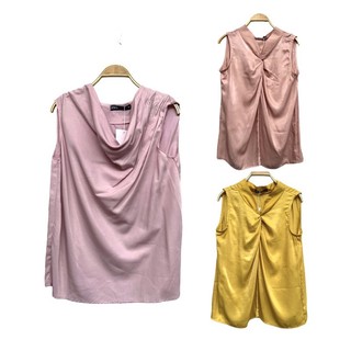 Áo kiểu nữ sát nách cổ đổ lụa satin Z.a.r.a