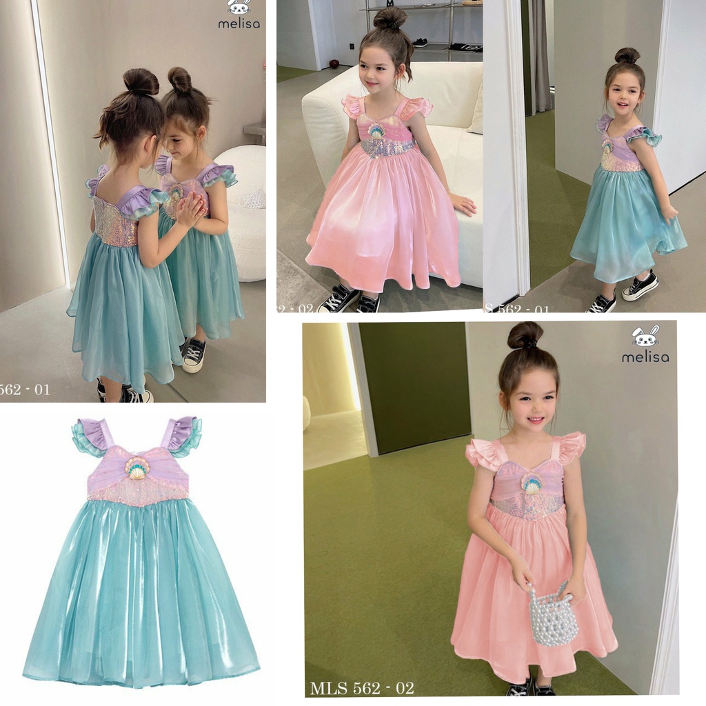 Váy Elsa bé gái hãng Melia. Màu sắc, chất liệu , chất lượng đều đẹp vô cùng. Nhẹ nhàng và lấp lánh. 2 màu xanh hồng