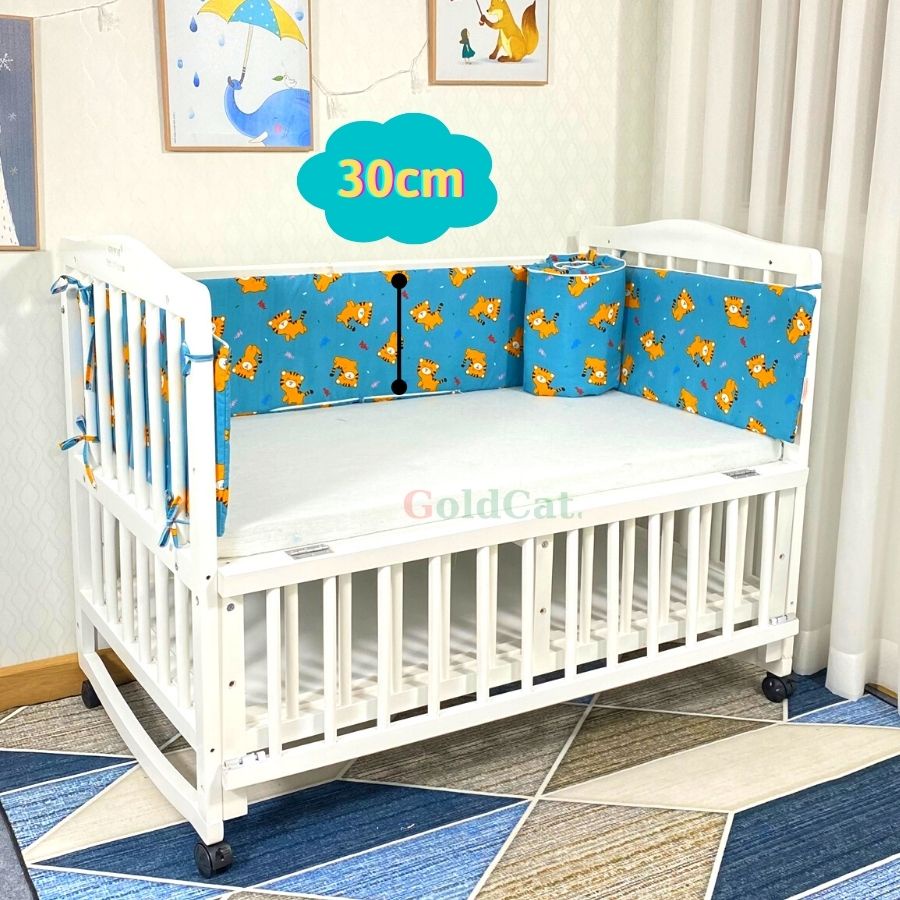 [HOT]Bộ Quây Cũi GOLDCAT Thiết Kế 4 Tấm Thông Minh Dùng Cũi Trẻ Em Êm Ái, Chất Liệu Cotton An Toàn Cho Bé