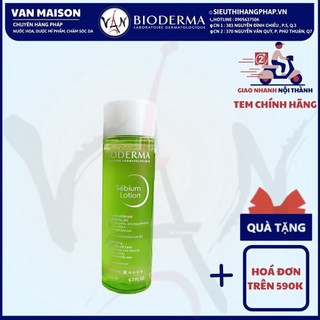 Nước hoa hồng dành cho da dầu nhờn mụn Bioderma sebium lotion 200ml