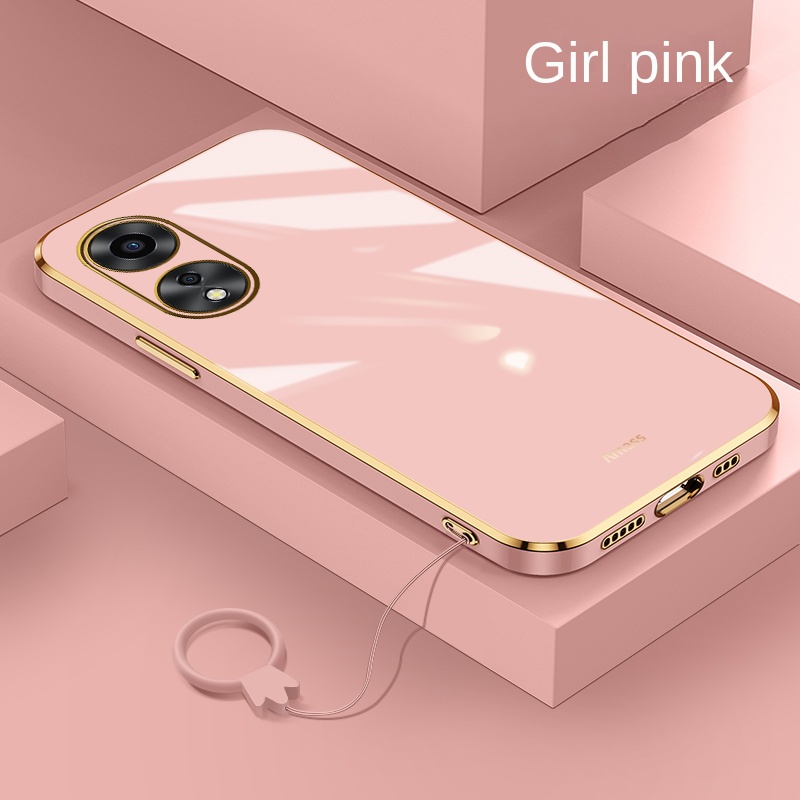 Ốp Điện Thoại Silicon Dẻo Mạ Màu Macaron Kèm Nhẫn Đeo Ngón Tay Cho OPPO Reno 8T 8Z 8 Pro 5G reno8T 5G