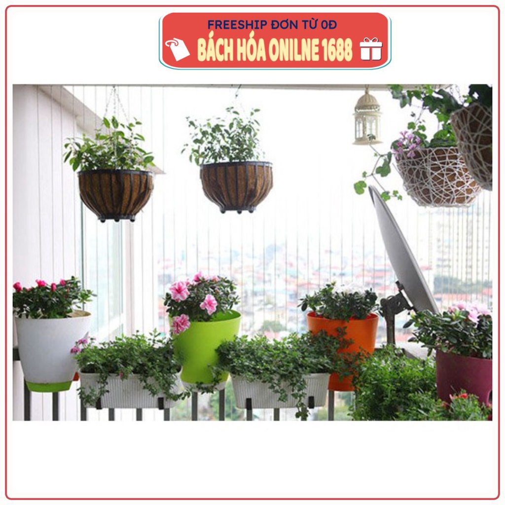 Chậu nhựa chuyên dụng treo ban công, giỏ trồng lan, trồng cây, hoa kích thước 20*17cm bền đẹp hàng công ty loại 1