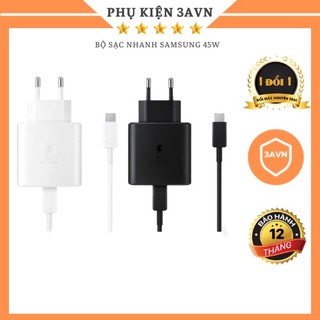 Bộ củ cáp sạc nhanh 45w samsung chân type c to c - 3avn