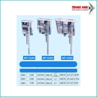 Máy lọc thác bể cá sobo wp-618h / wp-628h / wp-638h - máy lọc treo hồ cá cảnh