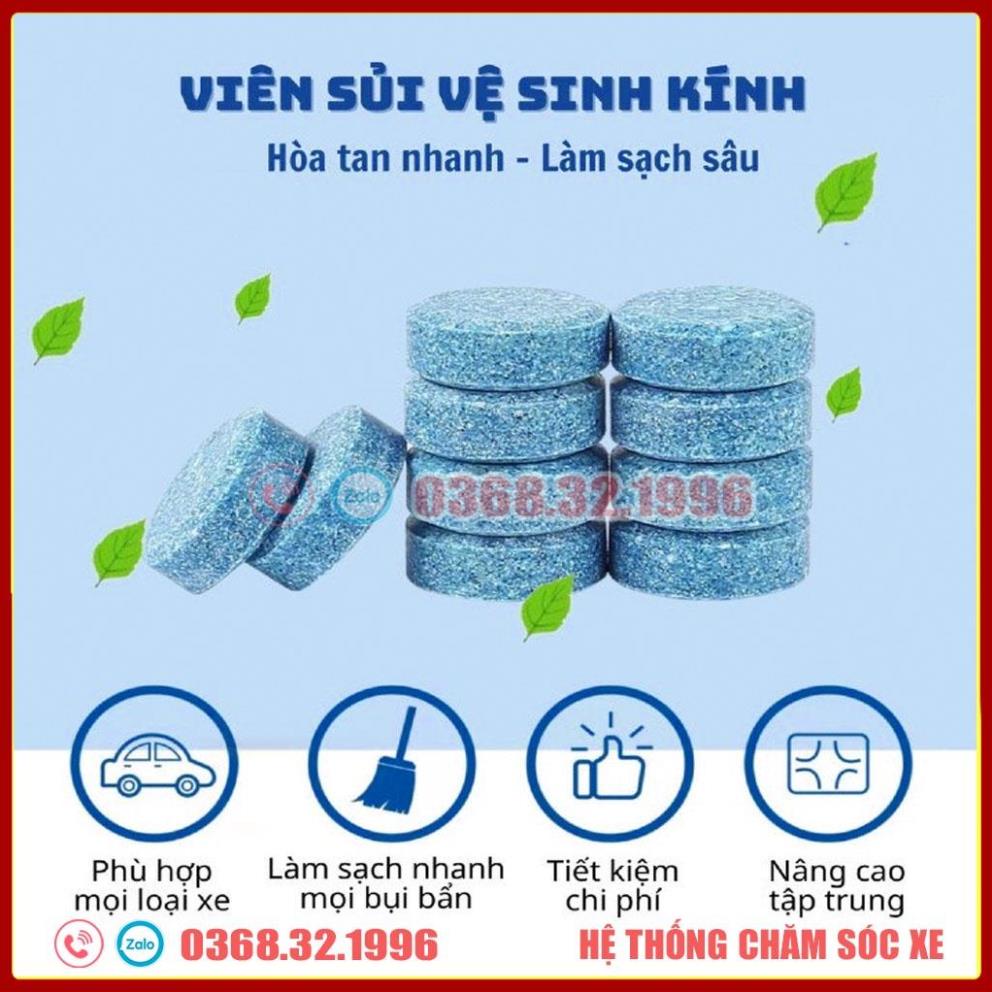 Viên Sủi Rửa Kính Xe Ô Tô - Nước Rửa Kính Xe Hơi - Viên Pha Nước Rửa Gương Kính - Làm Sạch Gương