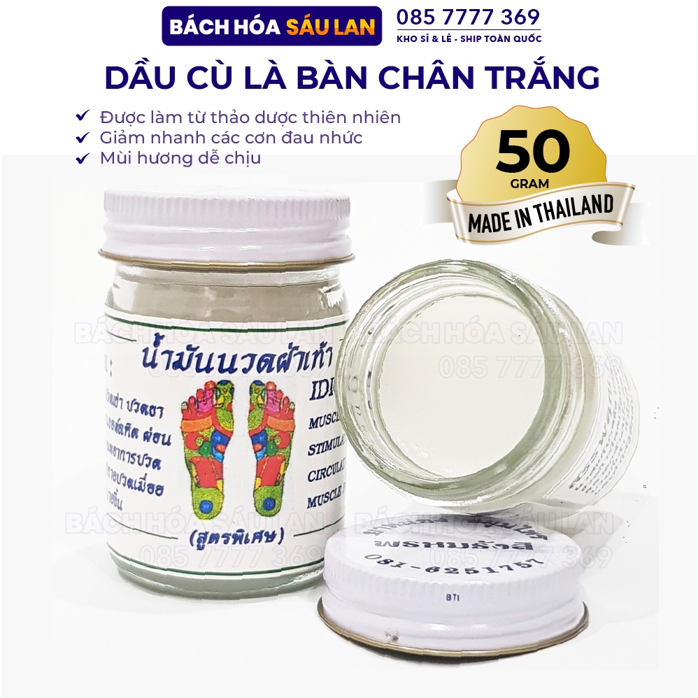 Dầu Cù Là Bàn Chân Trắng Thái Lan 50gr