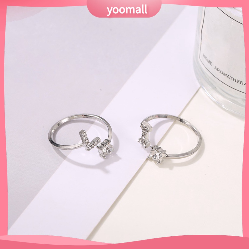 Nhẫn Cặp Đôi Chữ A Đến Z Có Thể Điều Chỉnh Kích Thước