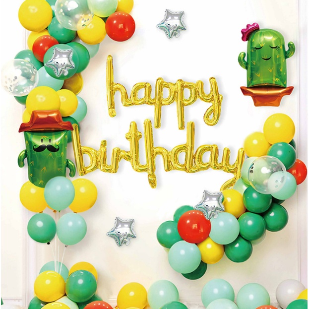 [Hàng sẵn] Set Bong Bóng Trang Trí Sinh Nhật Đầy Đủ Phụ Kiện Siêu Xinh, Bong Bóng Trang Trí Sinh Nhật Cho Bé