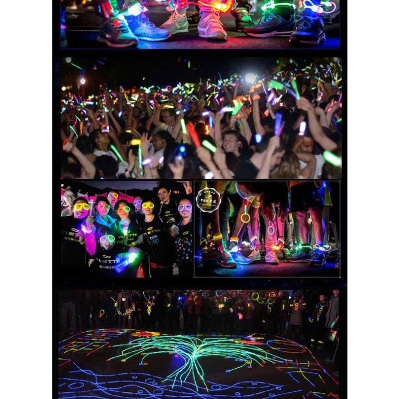 Que Phát Sáng Vòng Tay Phát Sáng Dạ Quang Nhiều Màu Sắc Ngẫu Nhiên Rực Rỡ Chơi Buổi Tối