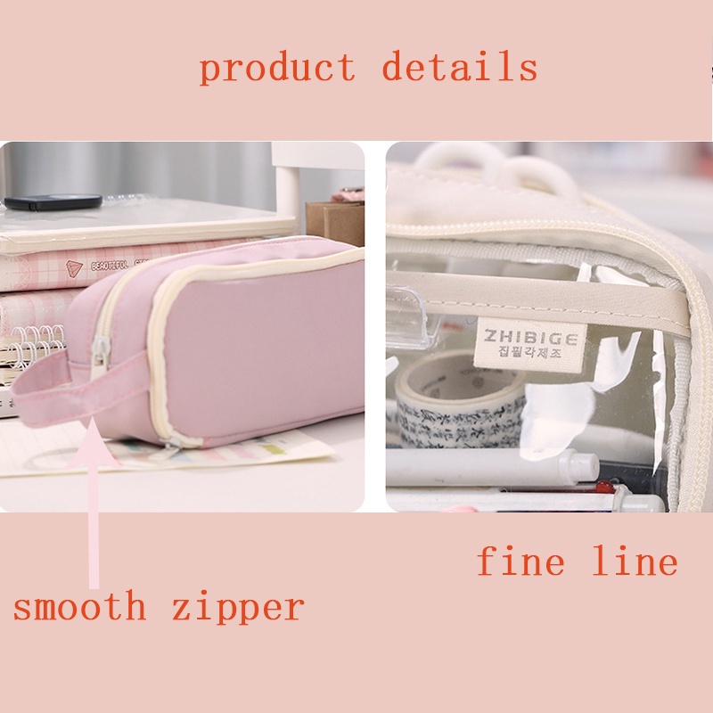 Túi Đựng Bút Cỡ Lớn Thiết Kế Đơn Giản Phong Cách Nhật Bản