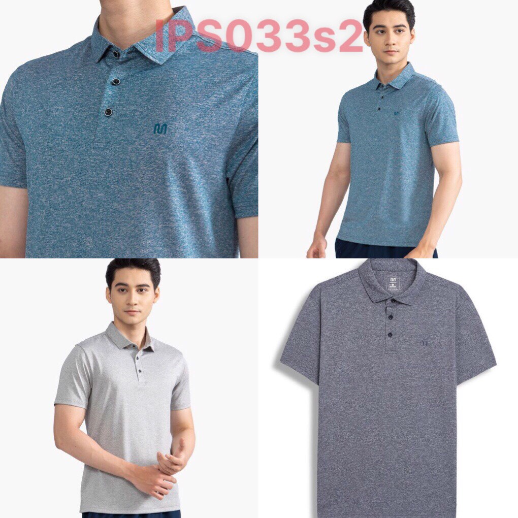 Áo polo Insidemen IPS033S2 dáng Regular fit, vải polyeste cao cấp, bề mặt vải trơn bóng, mỏng nhẹ, mềm, mát, co giãn tốt