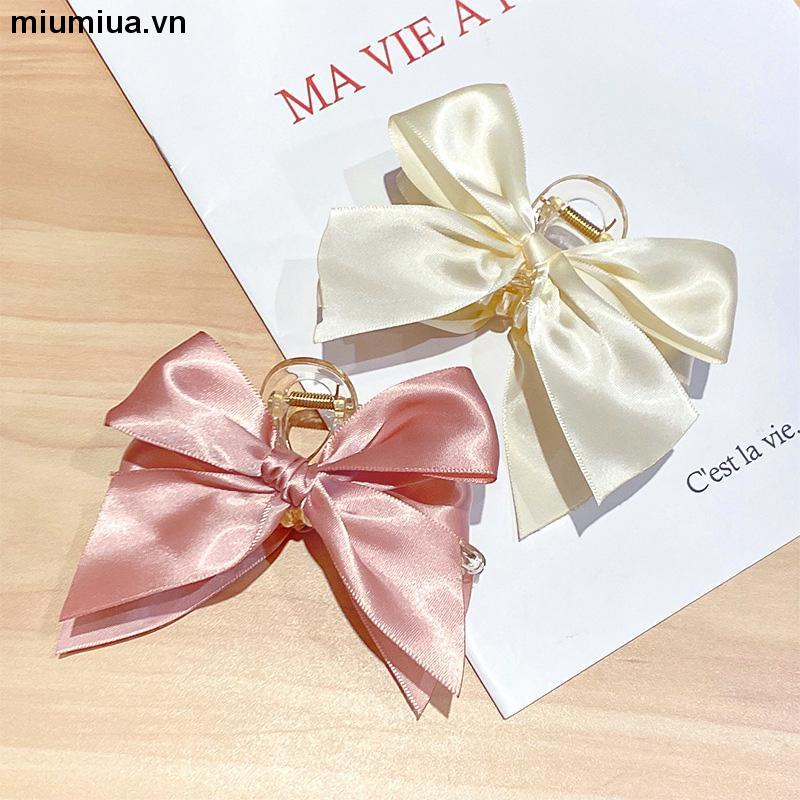 miumiuaKẹp tóc hình nơ đơn giản thời trang kiểu Hàn thanh lịch cho phái nữ