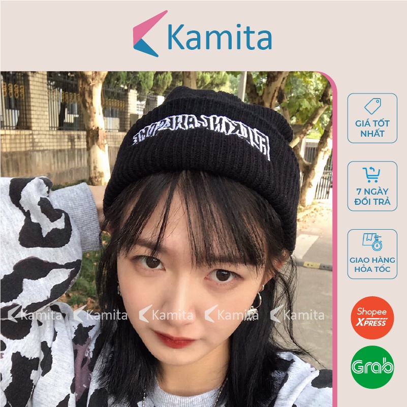 Mũ Len Beanie Thêu Chữ Fucking Awesome KAMITA Phong Cách Hiphop, Nón Len Đẹp Unisex Nam Nữ Giá Rẻ Mùa Đông Hàn Quốc ML29