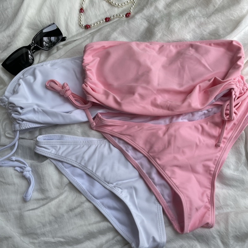 Bikini 2 mảnh quây dây rút điều chỉnh bên hông
