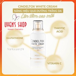 (MẪU MỚI) (Bán lẻ) Kem dưỡng/ sữa dưỡng trắng da Cindeltox White Cream 50ml/Booster Emulsion 120ml