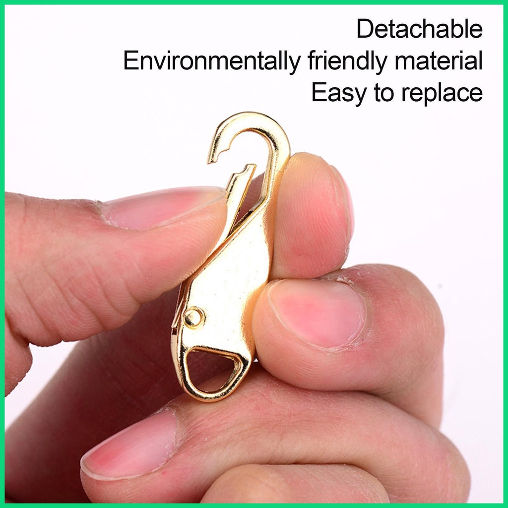 Set 10 Phụ Kiện Khóa Kéo Thay Thế Bằng Kim Loại Thông Dụng Cho Sửa Chữa Dây Kéo