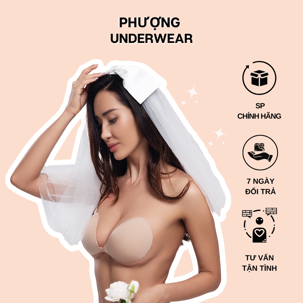 Áo dán nâng ngực bàn tay cài trước tặng dây trong