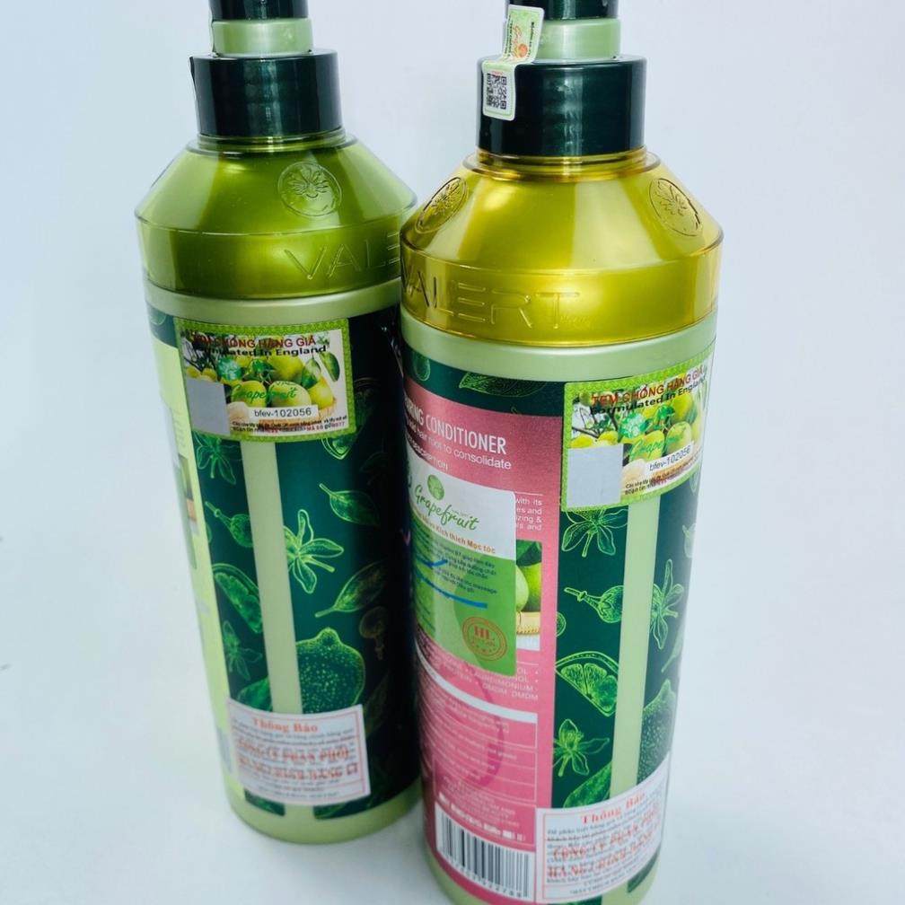 Cặp dầu gội xả bưởi VALERT GRAPEFRUIT PLUS 850ML . Dầu gội bưởi, dầu xả bưởi giảm rụng tóc bodymist.tphcm