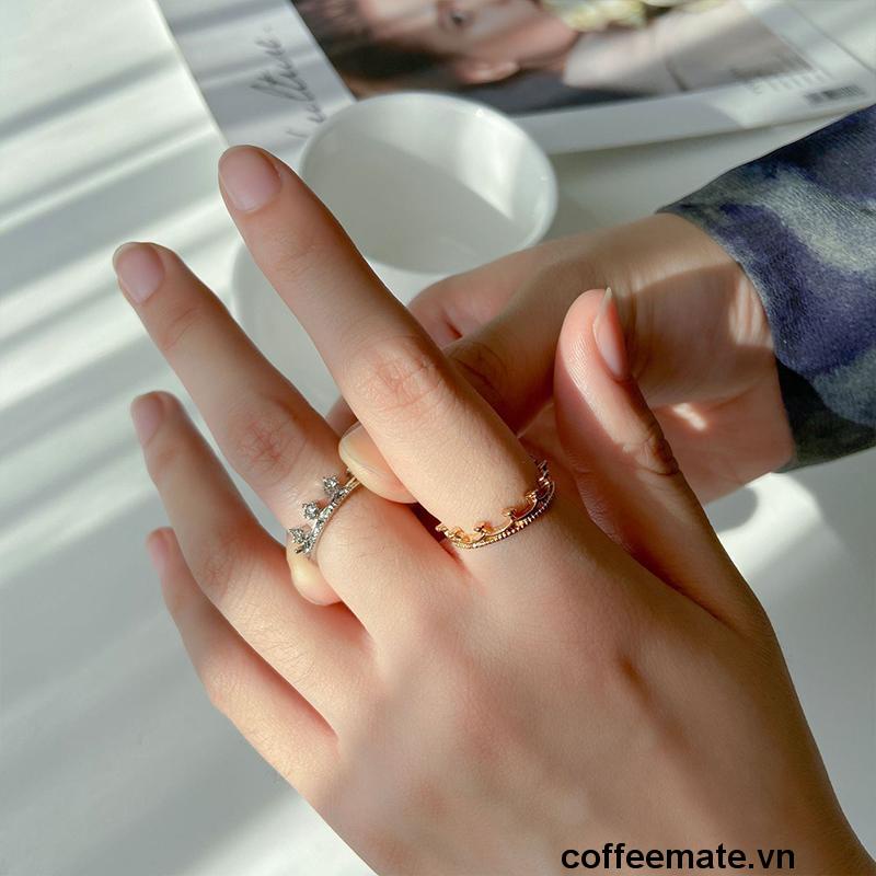 Nhẫn đính đá phong cách Thời Trang Hàn Quốc