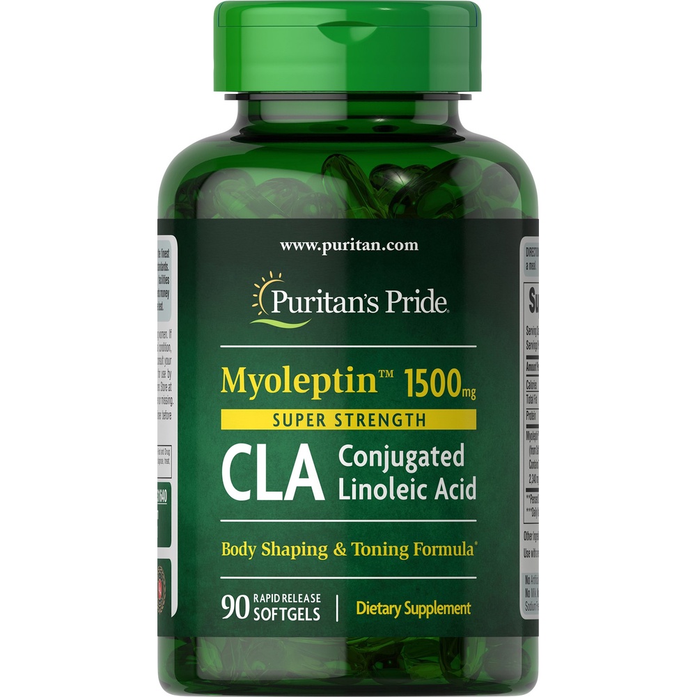 Viên uống Myo-Leptin™ CLA 1500 mg Puritan's Pride 90v giúp đốt mỡ, giảm cân tăng cơ body thon gọn
