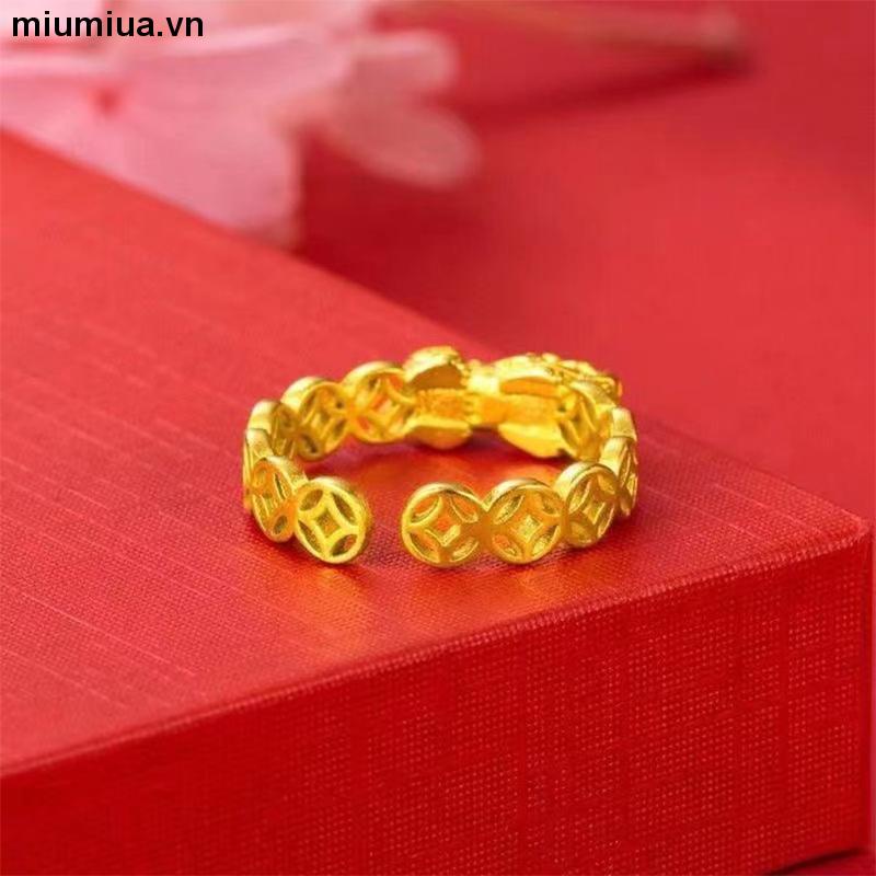 miumiuaNhẫn mạ vàng 18k thiết kế thời trang Hàn Quốc cho nữ