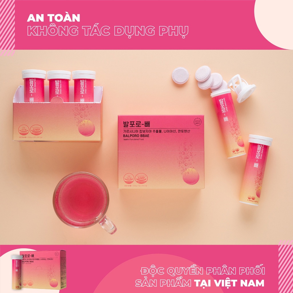 Viên sủi giảm cân Balporo BBae Hàn Quốc 10 viên/lọ