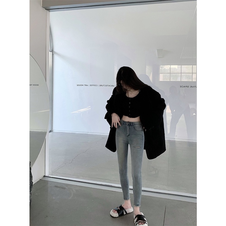 Quần Jean ôm nữ cạp cao mẫu mới siêu xinh phù hợp nhiều phong cách sang chảnh