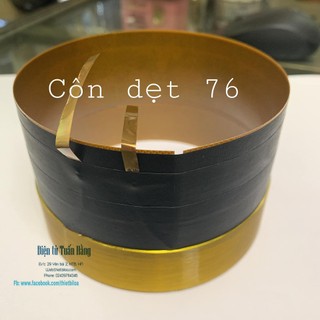 coil (côn) loa bass 76,2 dây nhôm dẹt vàng .-Linh kiện thay thế sửa chữa loa