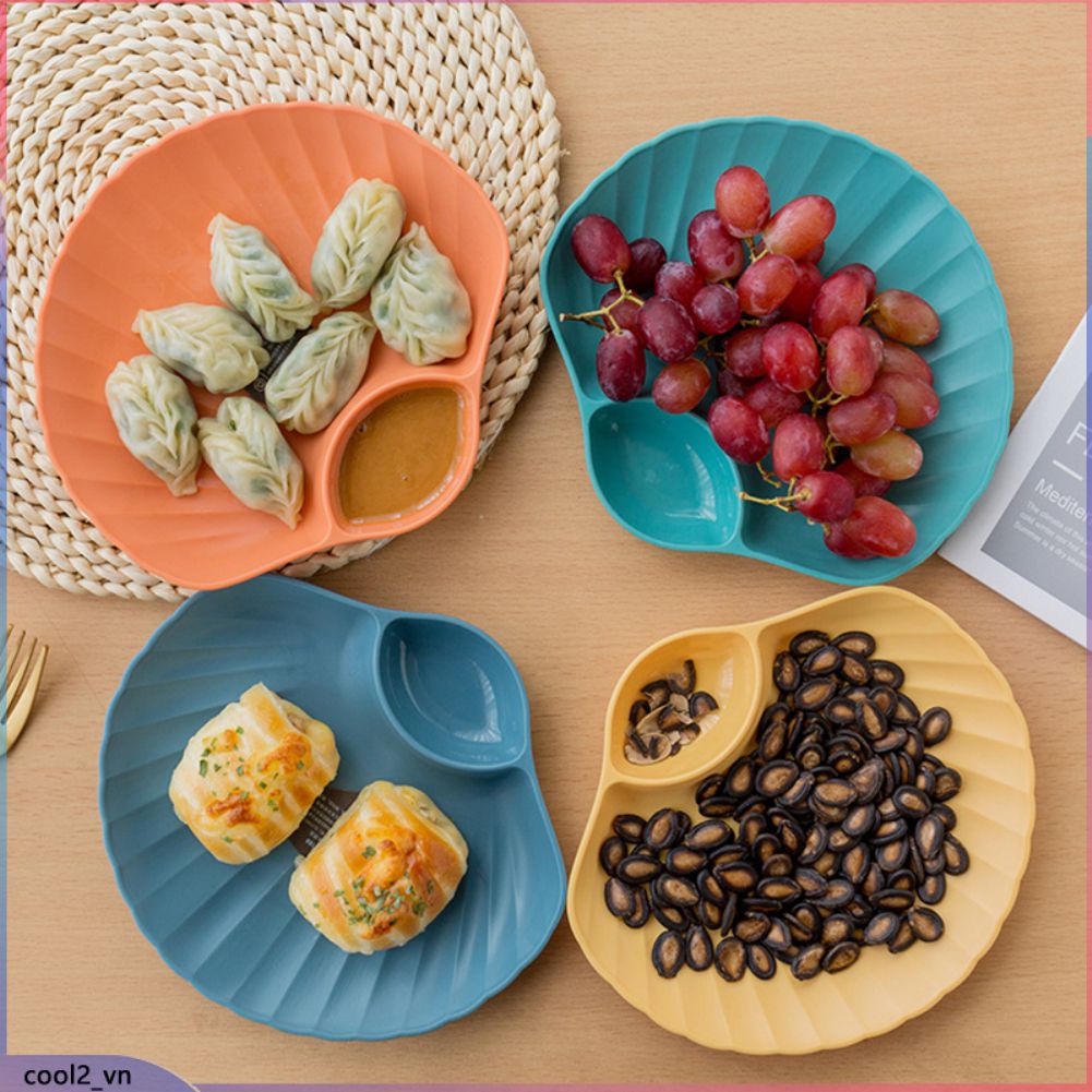 Đĩa Hình Vỏ Sò Đĩa Nhựa Nhổ Xương Đĩa Ăn Nhẹ Khay Trái Cây Khô Đĩa Đựng Nước Sốt Sushi Bánh Bao (Cool2.vn)