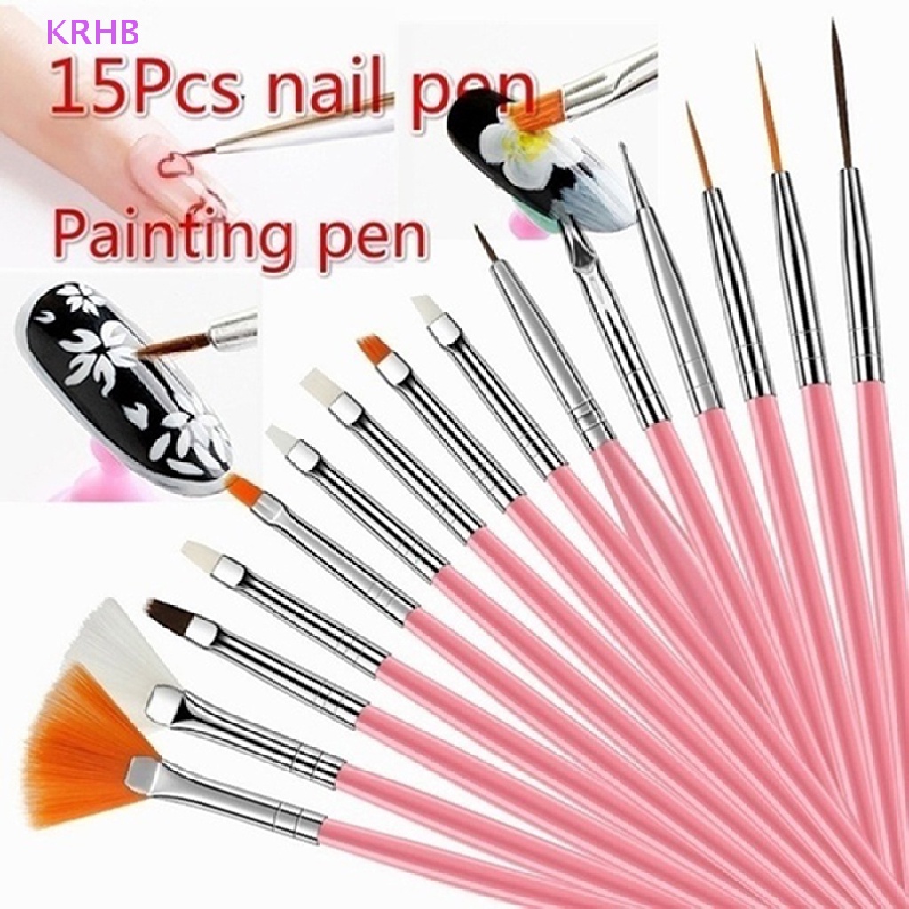 Set 15 Cọ Vẽ Trang Trí Móng Tay Nghệ Thuật DIY Mới