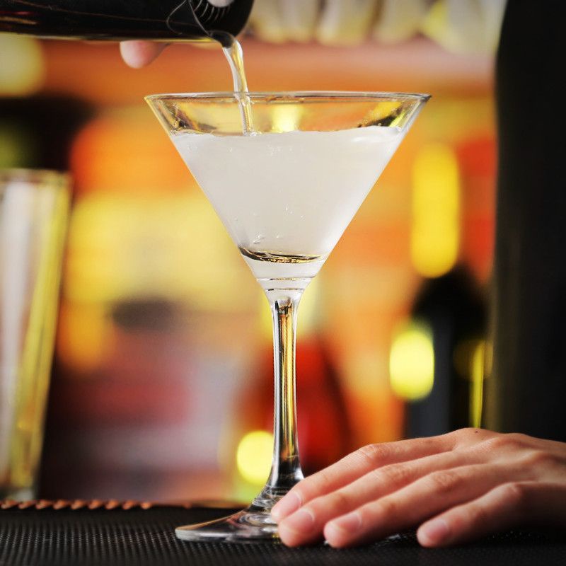 Lead-Free Crystal Cocktail Glass Martini Cup Triangle Cup Glass Goblet Champagne Glass Bar Cup/marti