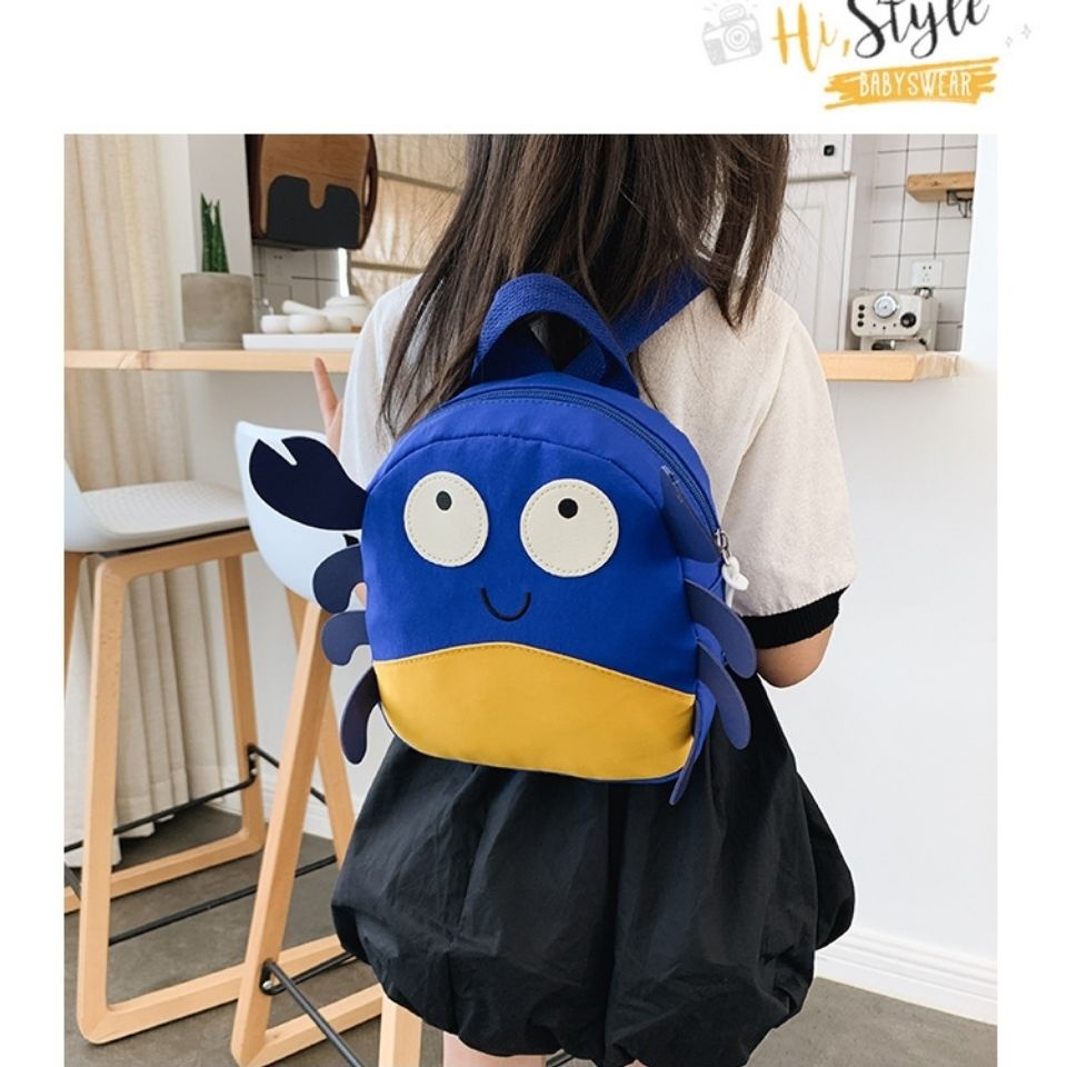 Ba Lô Đi Học Chống Thất Lạc Hình Cua Nhỏ Siêu Dễ Thương Cho Bé Mẫu Giáo 1-3 Tuổi