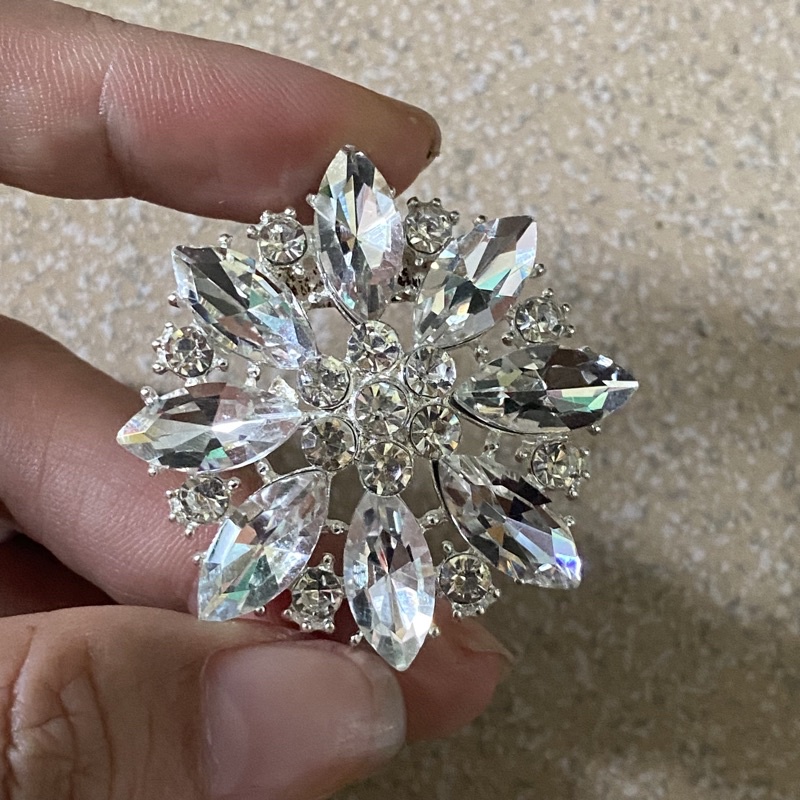 Ghim cài áo váy đầm hình bông tuyết đính đá Kemi - Tag cài áo điểm nhấn thời trang