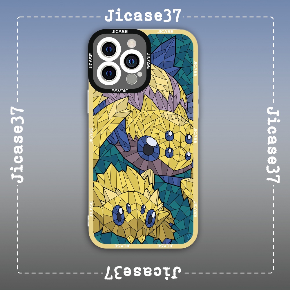 Ốp lưng iphone cạnh vuông Jicase Dentula Pokemon Anime Manga 8plus/x/xs/11/12/pro/max/plus/promax