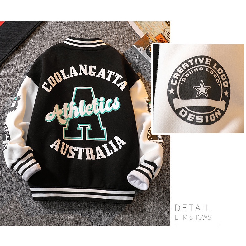 Áo Khoác Bóng Chày 120-170cm Phong Cách Phương Tây Thời Trang Mùa Thu Cho Nam