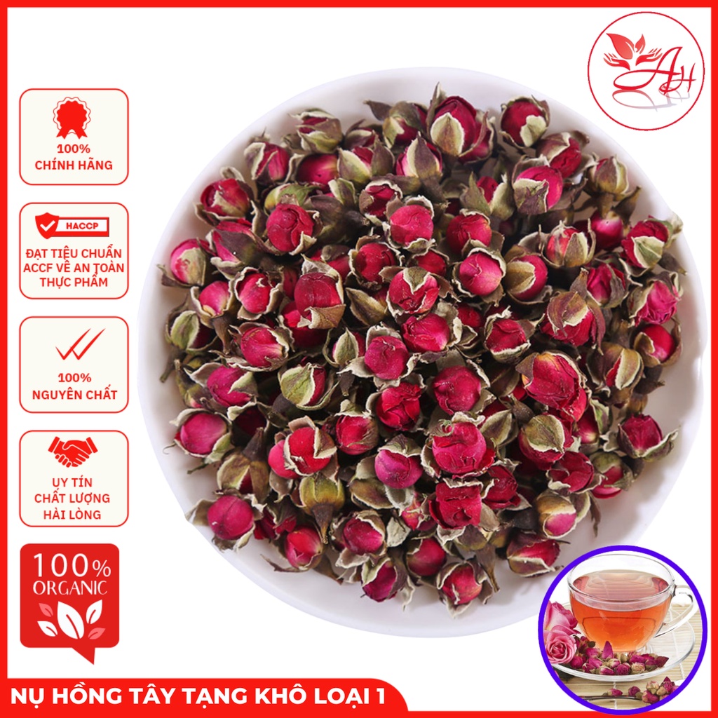 Trà Hoa Hồng Tây Tạng 100gr Sấy Khô Nguyên Nụ Thơm Đẹp Đẹp Da, Giảm Stress, Thải Độc, Chống lão hóa