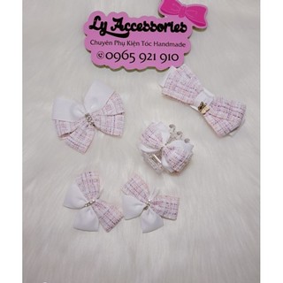 Set kẹp tóc nơ dạ mẹ và bé