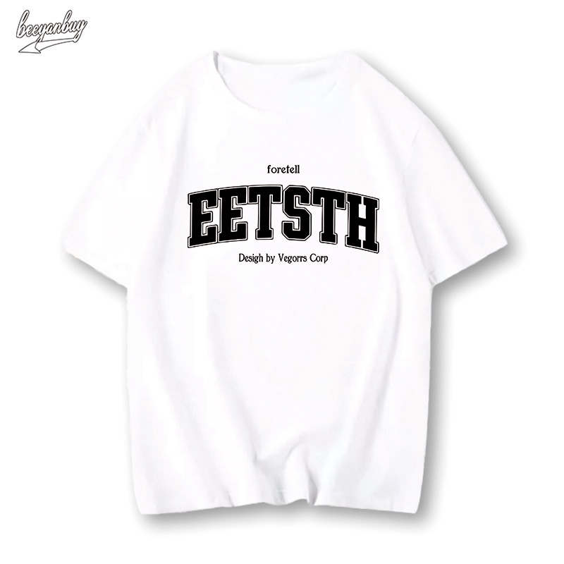 Áo thun unisex BEEYANBUY tay lỡ họa tiết EETSTH oversize 100% cotton