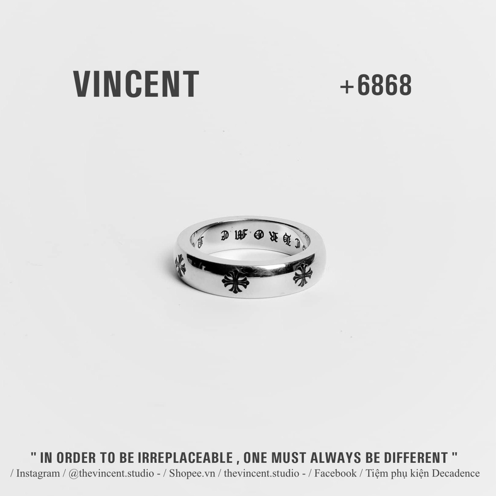VINCENT CH MINI RING / Nhẫn Vincent Chrome Hearts Mini THÉP TITAN KHÔNG RỈ