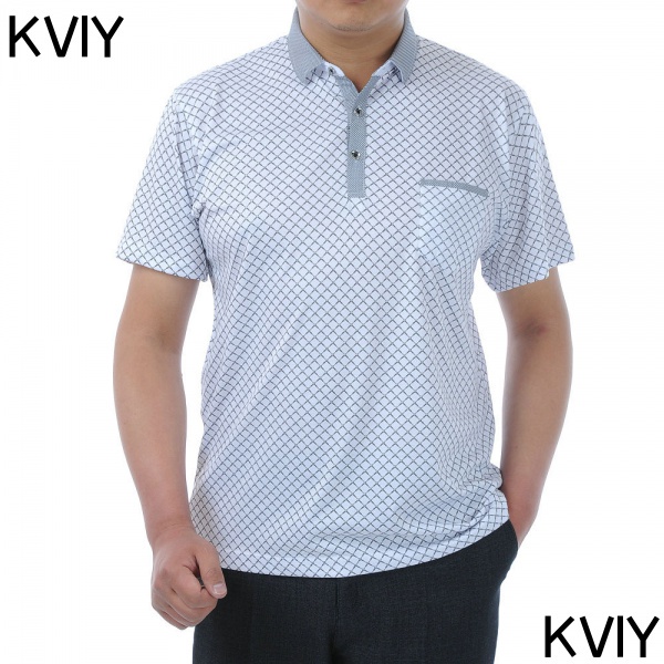 Áo Thun Ngắn Tay Dáng Rộng Có Túi Thời Trang Mùa Hè Giản Dị Dành Cho Đàn Ông Trung Niên