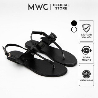 Giày MWC 2918 - Giày Sandal Quai Kẹp Phối Nơ Đế Bệt Siêu Hot