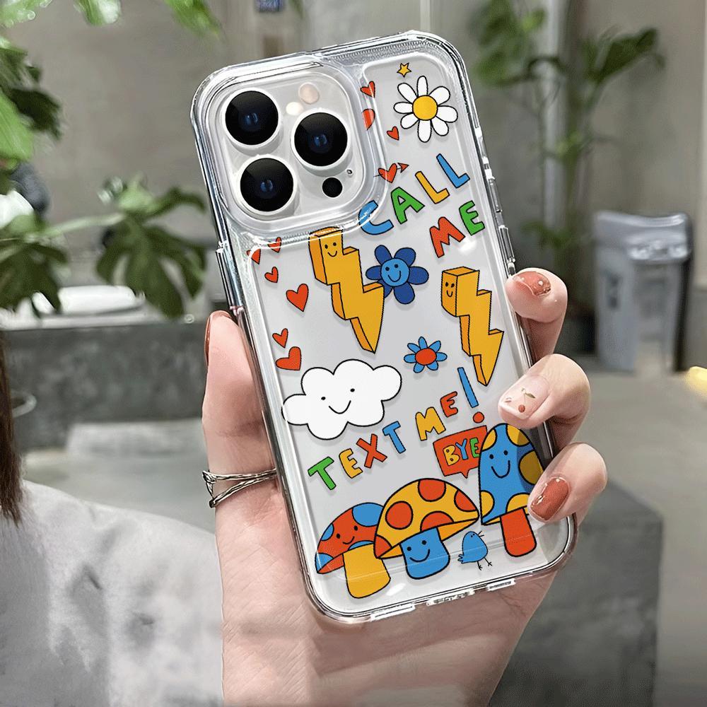 Ốp Điện Thoại Trong Suốt Hình Đám Mây Cho iphone 14promax 13 12 11 7Plus 7 8 X XS Max