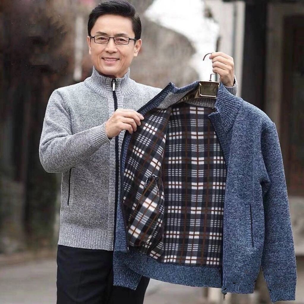 Áo Khoác Nam Len BIGSIZE Lót Lông Siêu Ấm 60 - 100kg trở lên