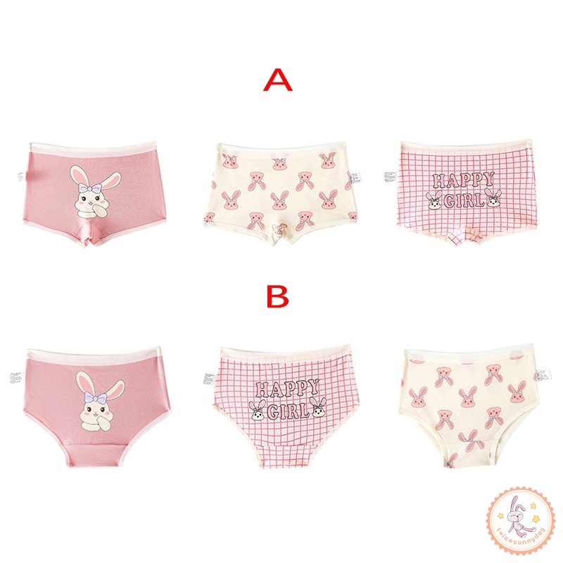 Quần Lót Thoáng Khí Họa Tiết Caro Dễ Thương Cho Bé Gái