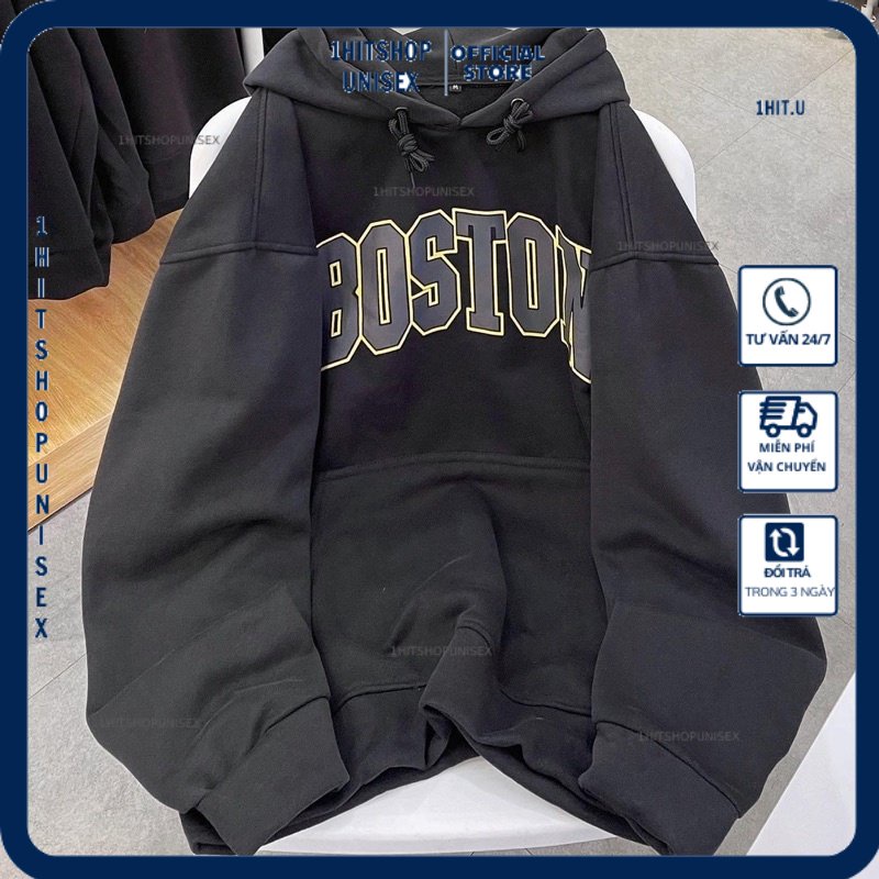 Áo Hoodie Dáng Rộng BOSTON PQK