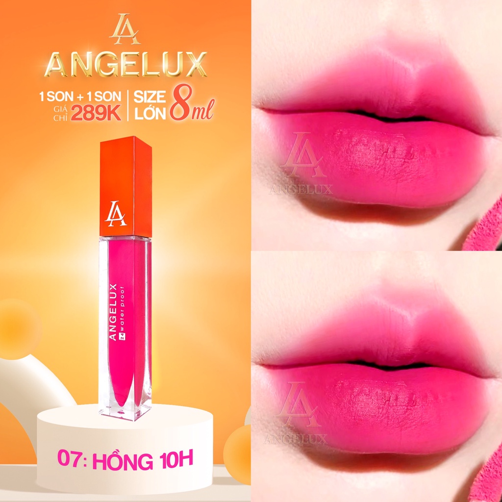 Son Angelux Cao Cấp - Son Kem Lì Siêu Lì Không Chì Mềm Môi Công Nghệ Mới Nhất